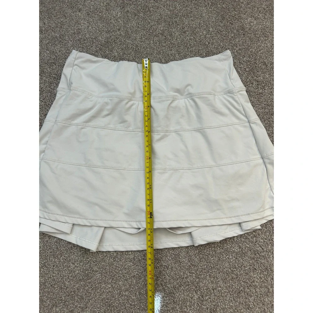 Vintage‎ Sexy Athletic Skort Womens Medium Cream Excellent Pleated Tennis Skirt